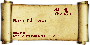 Nagy Múzsa névjegykártya